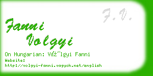 fanni volgyi business card