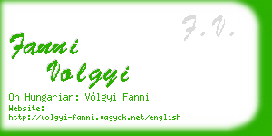 fanni volgyi business card